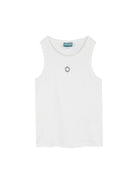 Canotta per bambina Kenzo Kids bianca con dettaglio logo K61880 117 KENZO KIDS 