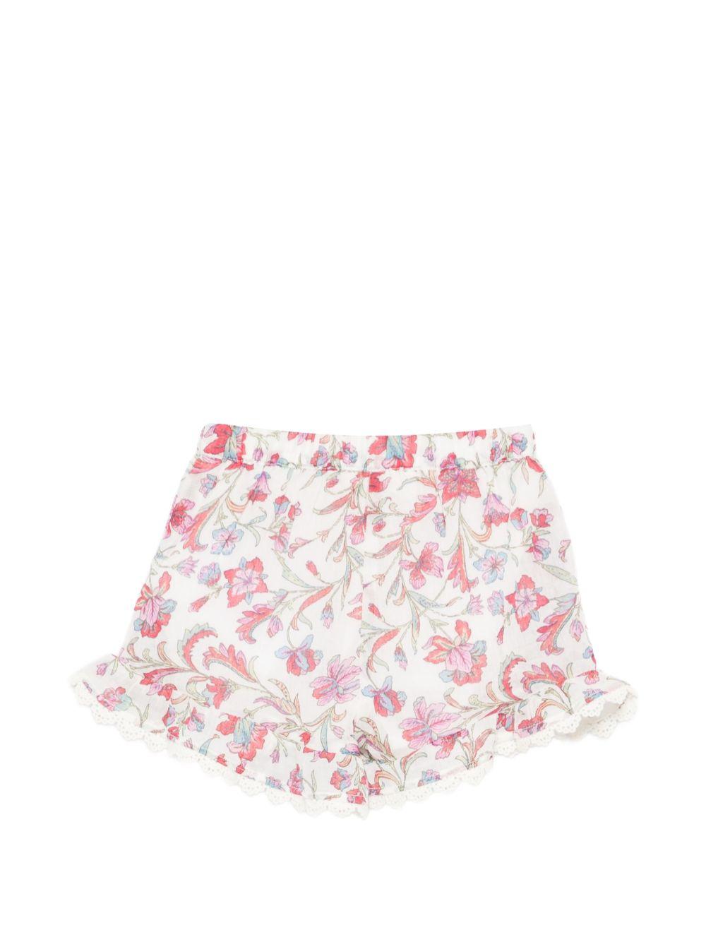 Shorts Vallaloid per neonata Louise Misha bianco con stampa fiori all-over FRI-S26-S0070 CREAM LOUISE MISHA 
