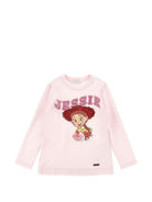 T-shirt per bambina Monnalisa Kids rosa con stampa grafica Jessie 19H602 8004 0091 MONNALISA KIDS 