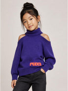 Maglione per bambina Emilio Pucci Kids viola con collo alto PZ9A00 Z2362 529 EMILIO PUCCI KIDS 