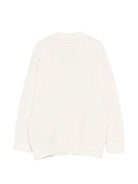 Cardigan per bambino Balmain Kids bianco con bottoni color oro BY9P30 Z2164 102 BALMAIN KIDS 
