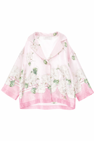 Camicia per bambina Monnalisa rosa con stampa a fiori 71G302 7668 0091 MONNALISA 