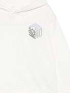 Felpa per bambino Moschino Kids bianca con logo sul petto HRF07KLCA92 10063 MOSCHINO KIDS 