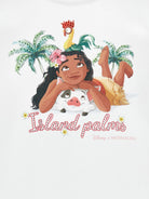 T-shirt per bambina Monnalisa x Disney bianca con stampa grafica Oceania 19H630 8004 0099 MONNALISA 