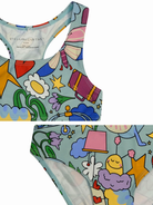 Costume due pezzi per bambina Stella McCartney Kids multicolore con stampa grafica all-over TYCA35 Z3509 754MC STELLA McCARTNEY KIDS 