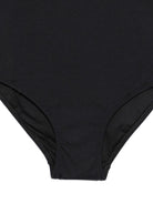 Costume per bambina MC2 Saint Barth Kids nero con logo in rilievo sul davanti CARA001 03406L MC2 ST. BARTH KIDS 