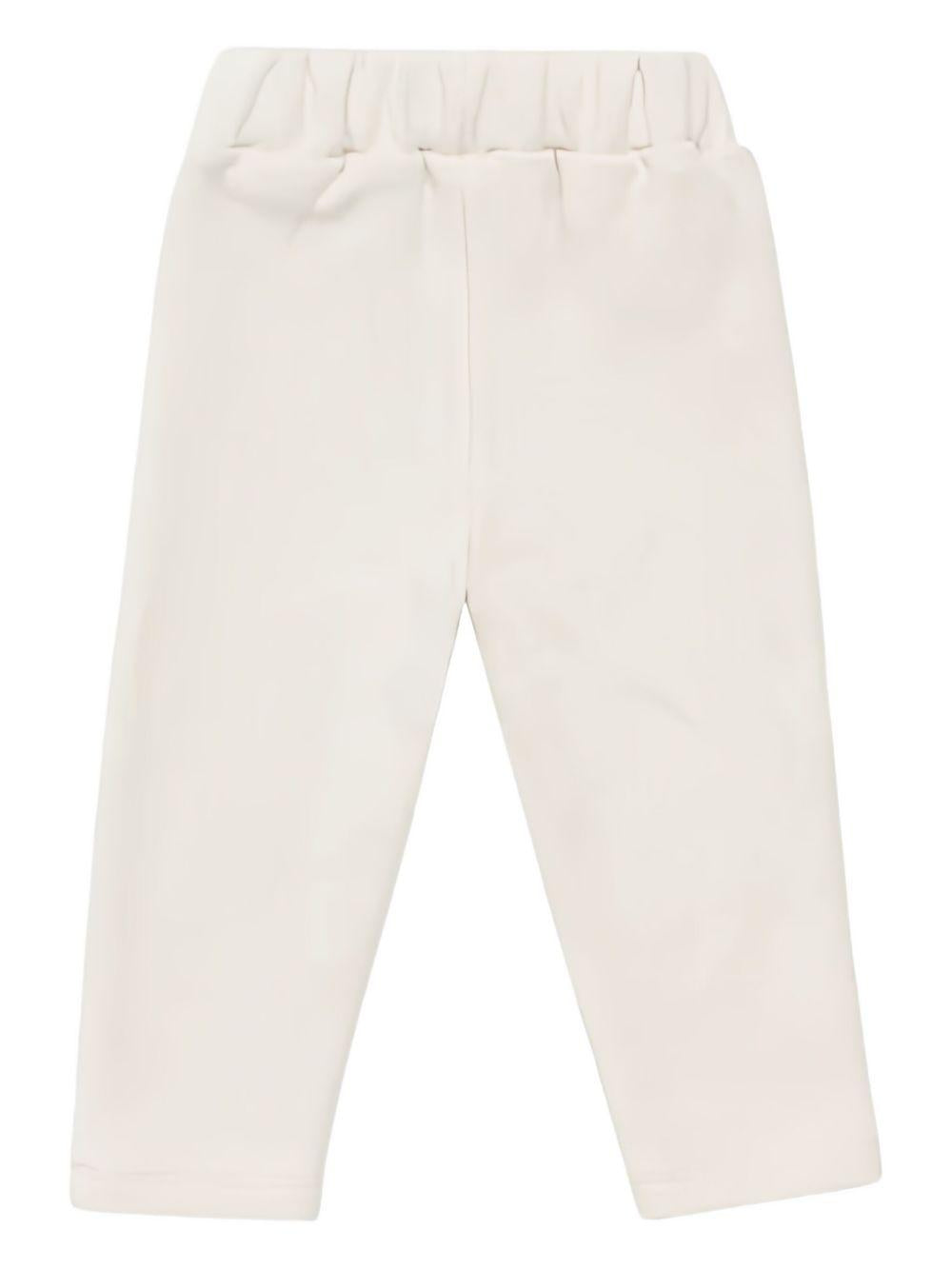 Pantaloni per neonata Donsje bianchi con decorazione coniglio 3040702 00003 DONSJE 
