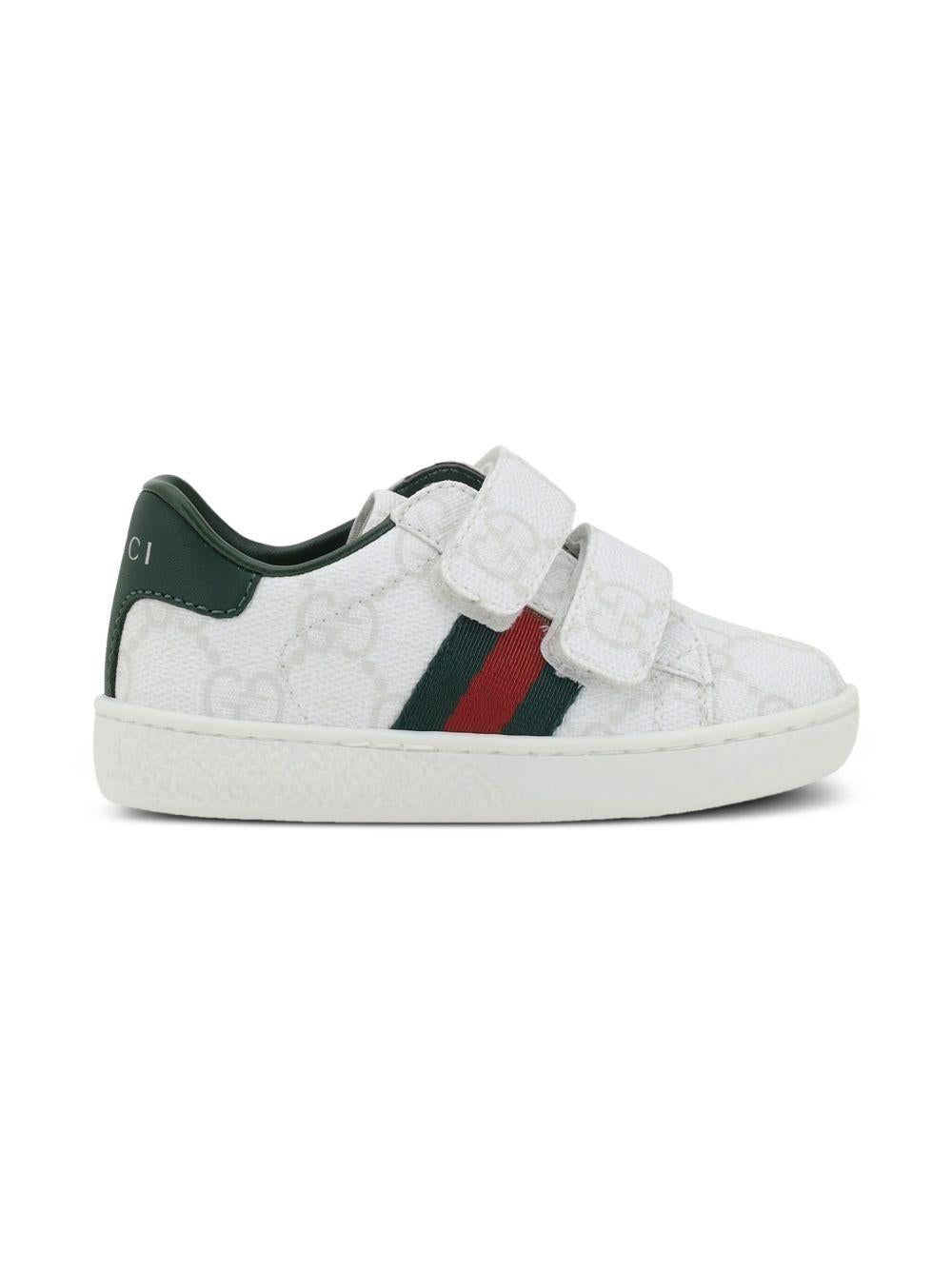 Sneakers per bambino Gucci Kids bianche con logo GG all-over 463088FAEG6 9048 GUCCI KIDS 