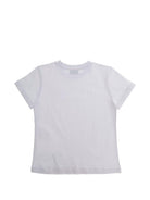 T-shirt per bambina Moschino Kids bianca con ricamo orsetto HAM03PLAA02 10101 MOSCHINO KIDS 