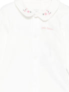 Body per neonata Petit Bateau bianco con ricamo a fiori A0EKL 03 PETIT BATEAU KIDS 