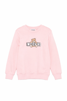 Felpa per bambina Moschino Kids rosa con stampa Teddy HUF09ULCA19 50209 MOSCHINO KIDS 