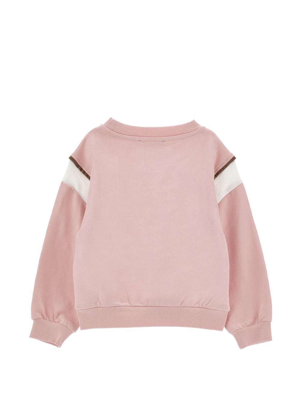 Felpa per bambina Monnalisa Kids rosa con stampa grafica 19H600RU 8006 094F MONNALISA KIDS 