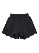 Shorts per bambina Monnalisa neri con orlo a smerlo 17G401 7014 0050 MONNALISA KIDS 