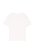 T-shirt per bambina Palm Angels Kids rosa con logo sul davanti PGAA002S26JER003 042 PALM ANGELS KIDS 