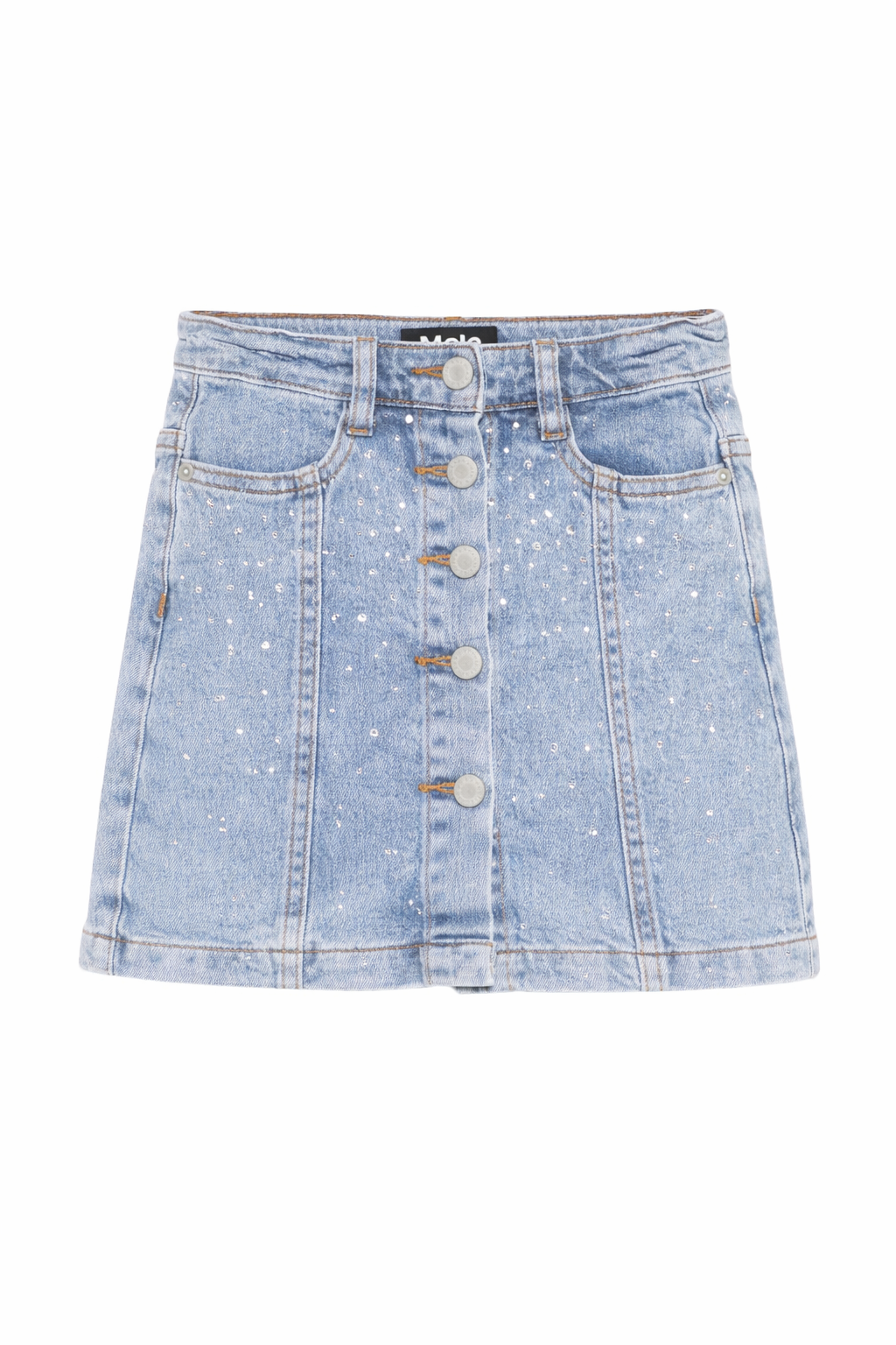 Gonna Bera per bambina Molo denim con decorazione a strass 2S26D120 9770 MOLO KIDS 
