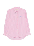 Camicia Brigitte per donna MC2 Saint Barth rosa con stampa grafica sul retro BRIG005 01921L MC2 ST. BARTH 