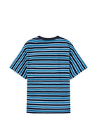 T-shirt per bambino Emporio Armani Kids blu con motivo a righe EB001252 AF21697 MB013 EMPORIO ARMANI KIDS 