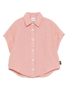 Camicia in lino per bambina Aspesi Kids rosa con colletto classico S25011CCL6000 336 ASPESI 