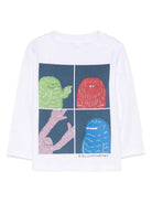 T-shirt per neonato Stella McCartney Kids bianco con stampa grafica TX8550 Z0434 100 STELLA McCARTNEY KIDS 