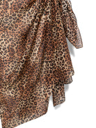 Pareo da donna MC2 Saint Barth marrone con stampa animalier TAIT001 00168L MC2 ST. BARTH 