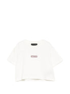 T-shirt per bambina John Richmond Kids bianca con logo sul davanti RGA26143TS OFF-WHITE JOHN RICHMOND KIDS 