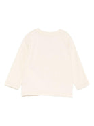 T-shirt per neonati Moschino Kids beige con stampa logo M8O00RLAA36 20404 MOSCHINO KIDS 