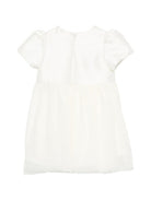 Abito per neonata Simonetta bianco con applicazione floreale SY1021 T0002 102 SIMONETTA KIDS 