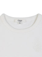 Canotta per bambina Chloé Kids bianca con dettaglio ricamato C20852 117 CHLOE' KIDS 