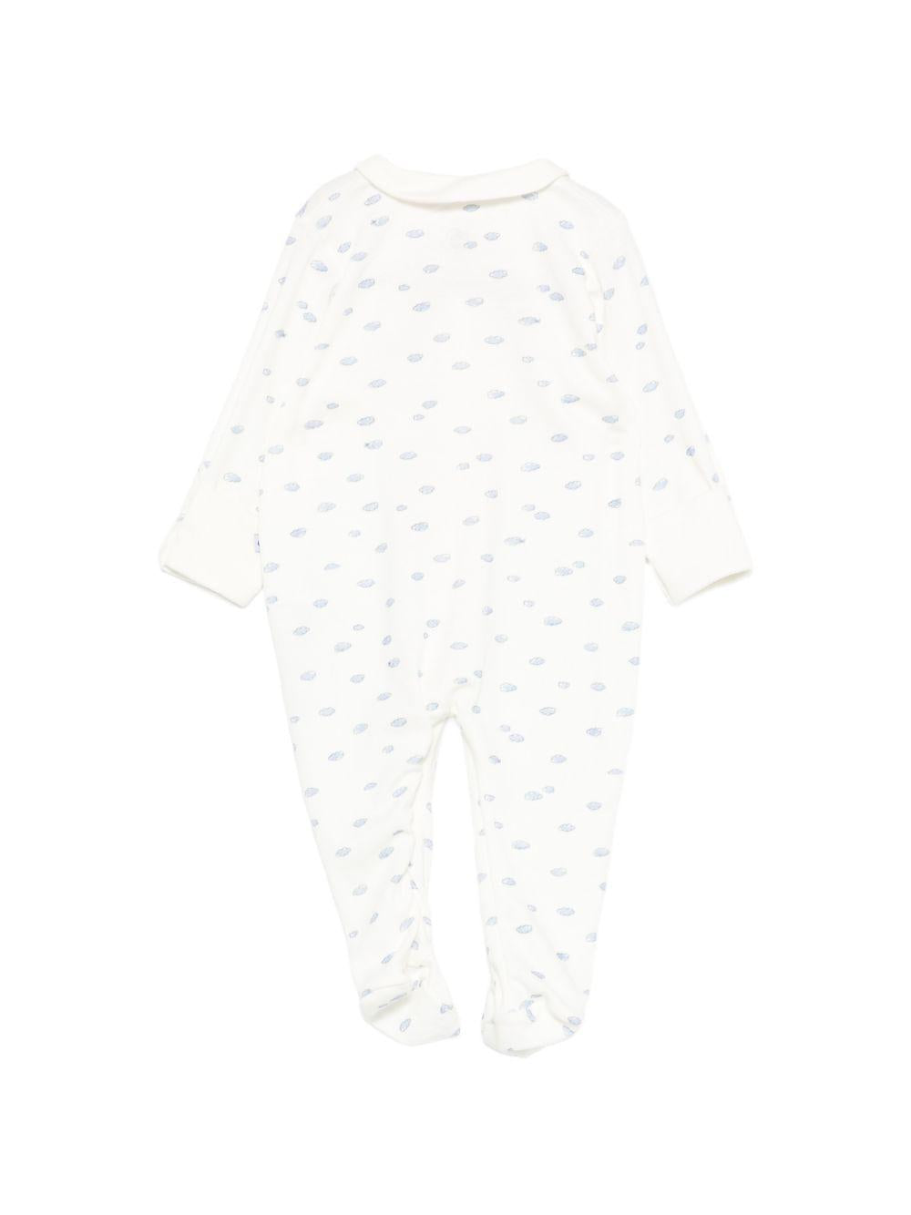 Tutina per neonati Petit Bateau bianca con stampa grafica all-over A0F2P 01 PETIT BATEAU KIDS 