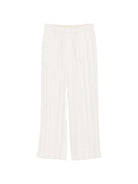 Pantaloni per donna Alysi beige con design plissettato 116138 P6021 GESSO ALYSI 