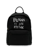 Zaino per bambini Balmain Kids nero con stampa grafica sul davanti BZ0I26 Z0042 930 BALMAIN KIDS 