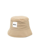Cappello bucket per neonato BOSS Kids beige reversibile J53140 295 BOSS KIDS 