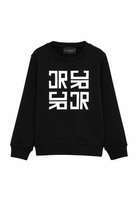 Felpa per bambino John Richmond Junior nera con logo sul davanti RBP26002FE BLACK JOHN RICHMOND KIDS 