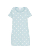 Camicia da notte per bambina Petit Bateau azzura con stampa a cuori A0FC6 01 PETIT BATEAU KIDS 