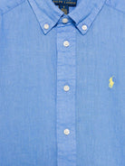 Camicia per bambino Polo Ralph Lauren Kids blu con ricamo Polo Pony sul davanti 322967600 001 Ralph Lauren kids 