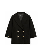 Giacca per bambino Balmain Kids nera con design doppiopetto BZ2A50 J0371 930OR BALMAIN KIDS 