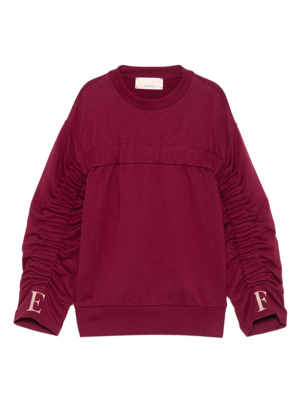 Felpa per bambina Elisabetta Franchi La Mia Bambina rosso con arricciatura EFFE1590FF002 D850 ElISABETTA FRANCHI 