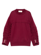 Felpa per bambina Elisabetta Franchi La Mia Bambina rosso con arricciatura EFFE1590FF002 D850 ElISABETTA FRANCHI 