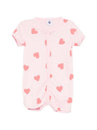 Tutina per neonata Petit Bateau rosa con stampa a cuoricini all-over A0FS2 01 PETIT BATEAU KIDS 