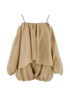 Blusa per bambina Pinko Kids beige con ruches KFTA0140CA005 6023 PINKO KIDS 