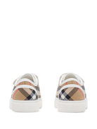 Sneakers per bambini Burberry Kids beige con motivo Vintage Check 8117797 B9368 BURBERRY KIDS 