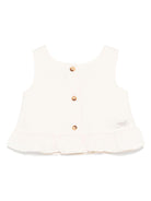 Top per neonata Donsje Francise bianco con orlo increspato 3036300 00003 DONSJE 