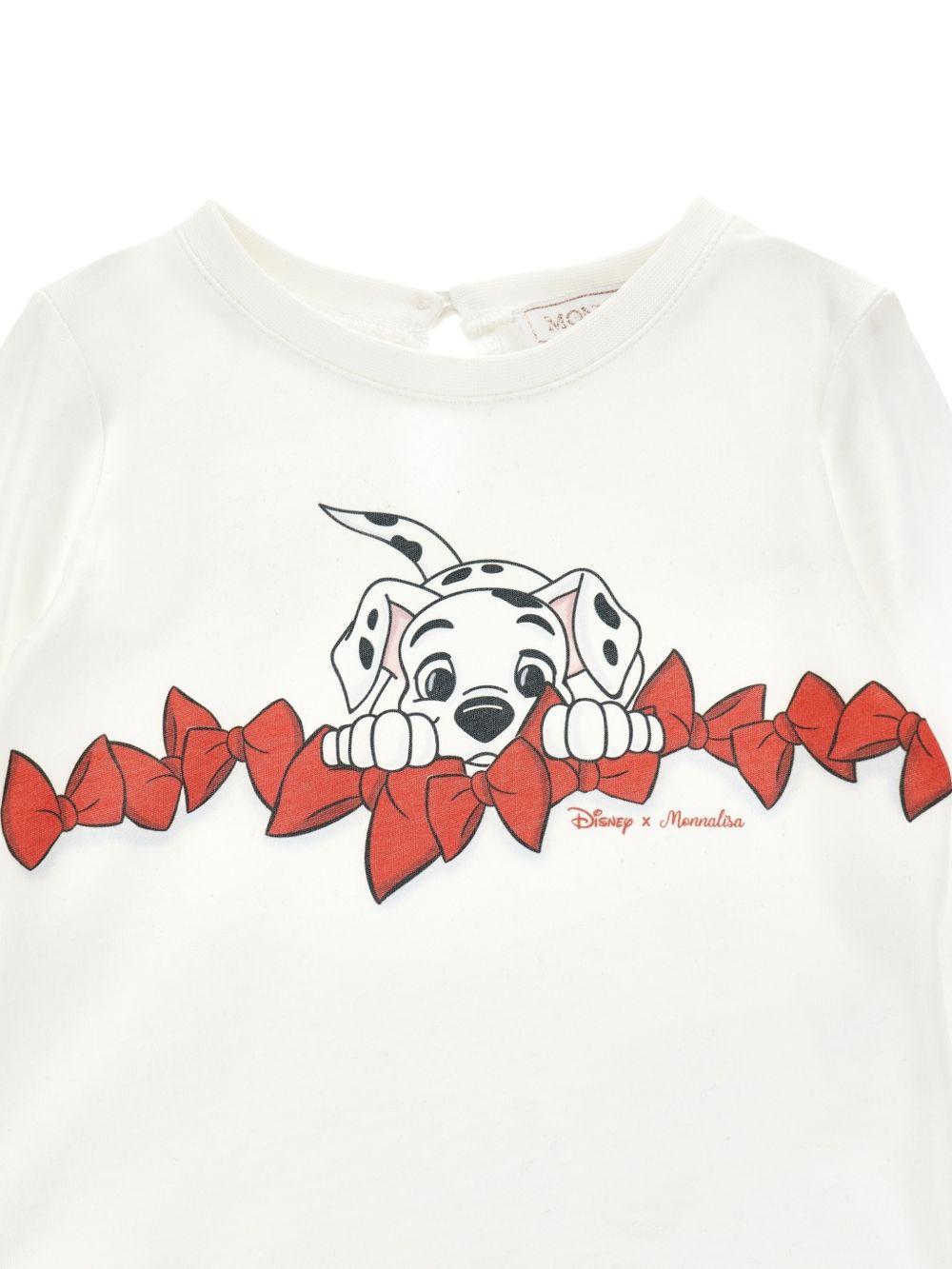 T-shirt per neonata Monnalisa Kids x Dinsey bianca con stampa dalmata 39H613 8002 0001 MONNALISA KIDS 