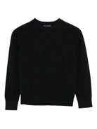 Maglione per bambino Emporio Armani Kids blu con scollo rotondo EB001229 AF23415 UB118 EMPORIO ARMANI KIDS 