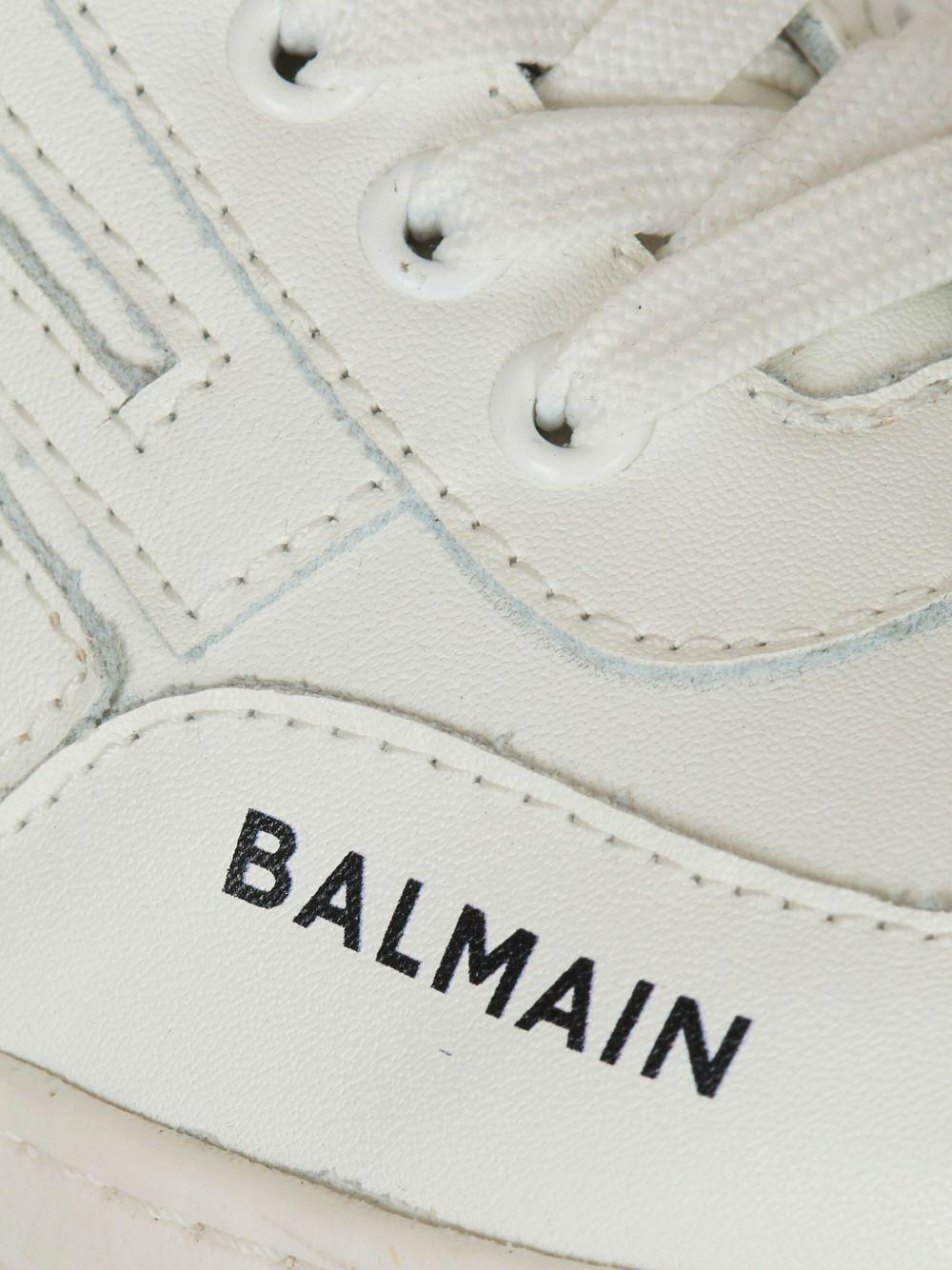 Sneaker monocolore per bambini Balmain Kids bianche con logo BX0Q16 Z1574 100 BALMAIN KIDS 