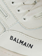 Sneaker monocolore per bambini Balmain Kids bianche con logo BX0Q16 Z1574 100 BALMAIN KIDS 