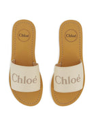 Sandali per bambina Chloé Kids Woody bianchi con logo C20881 117 CHLOE' KIDS 