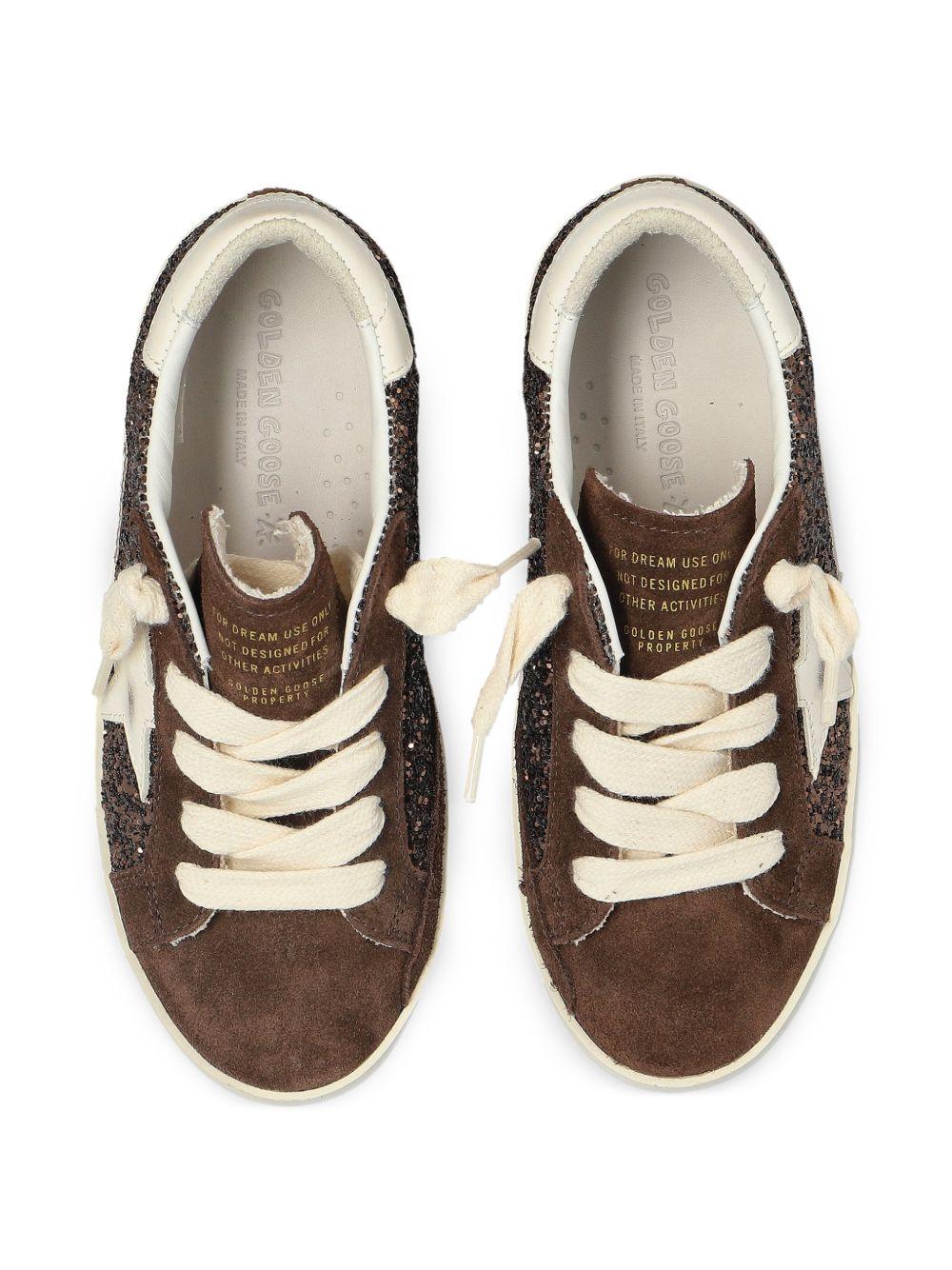 Sneakers SuperStar per bambina Golden Goose Kids marrone decorate con glitter F00101F008660 55655 GOLDEN GOOSE KIDS 
