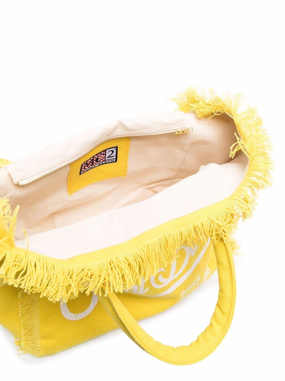 Borsa Vanity MC2 Saint Barth giallo con stampa logo sul davanti VANI001 00766L MC2 ST. BARTH KIDS 
