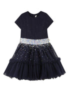 Abito per bambina Billieblush blu in tulle con paillettes U21564 85T BILLIEBLUSH 